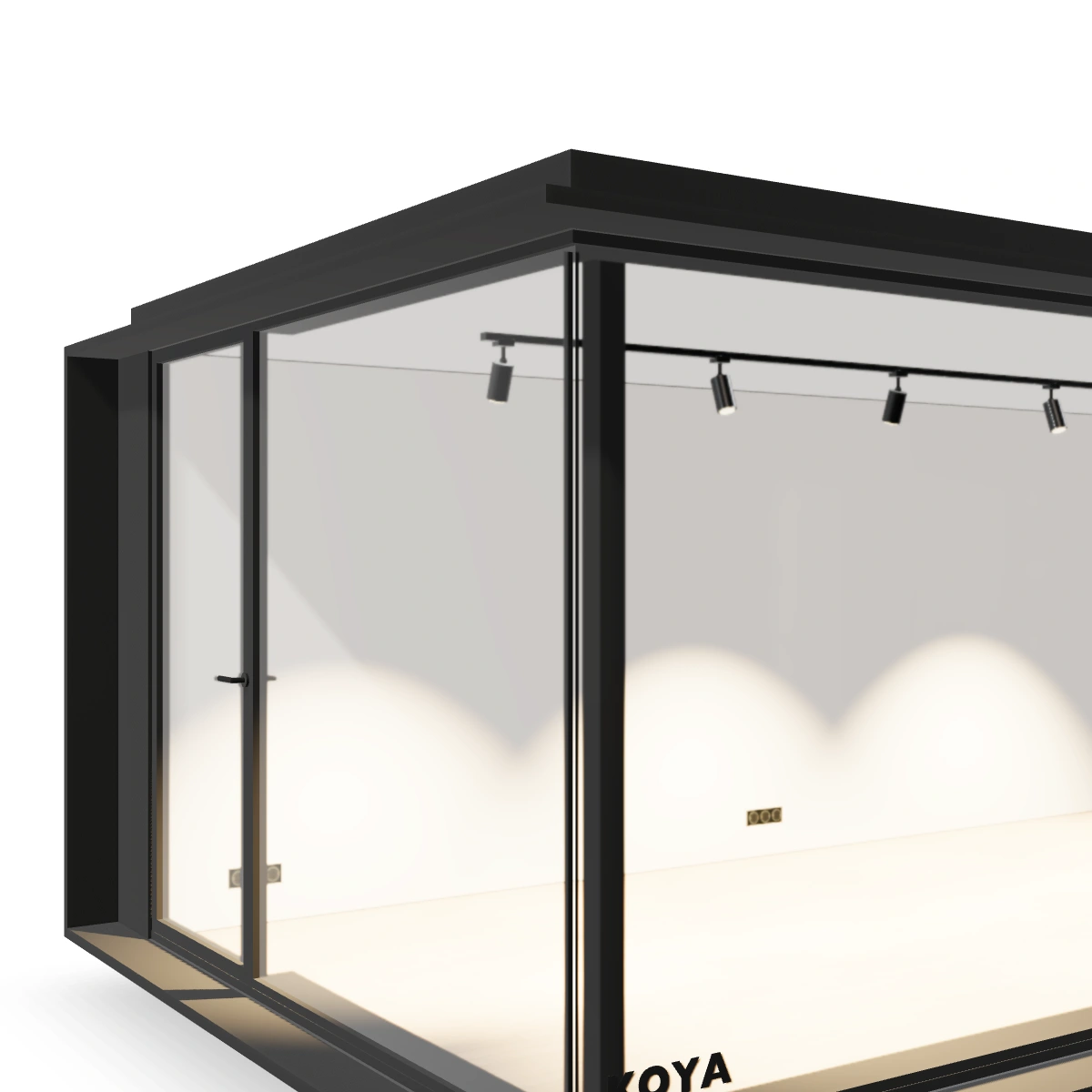 KOYA Studio mit Ganzglasecke und feinem Dachüberstand